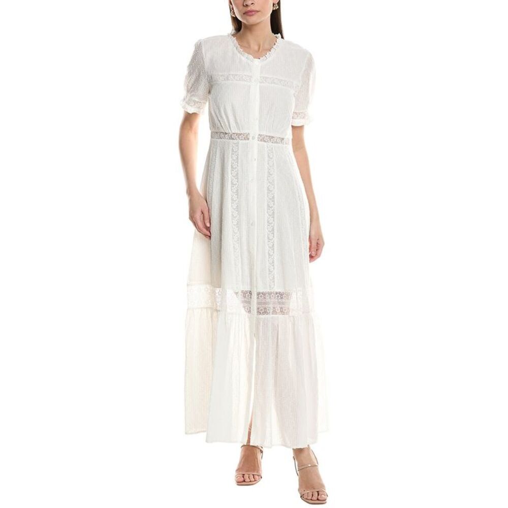 Jl Luxe Womens  Short Sleeve Midi Dress, White